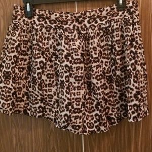 Leopard print skort